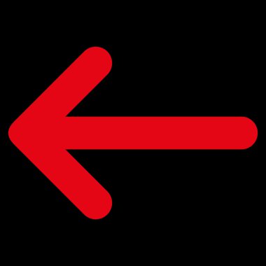 Ok sol düz vektör simgesi