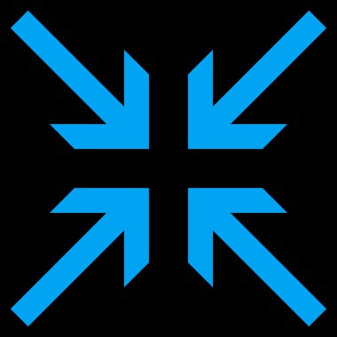 Oklar düz vektör simge collide