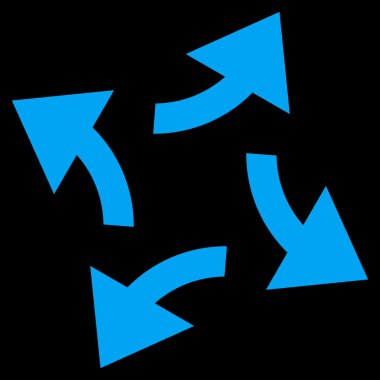 Santrifüj oklar düz vektör simgesi