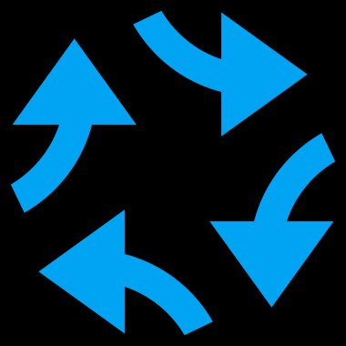 Oklar düz vektör simge girdap