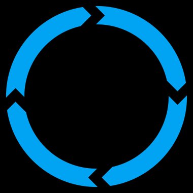 Döndürme düz vektör simgesi