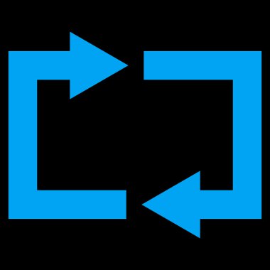 Vektör simge Exchange oklar düz