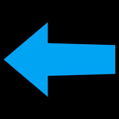 Ok sol düz vektör simgesi