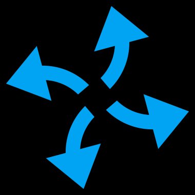 Santrifüj oklar düz vektör simgesi