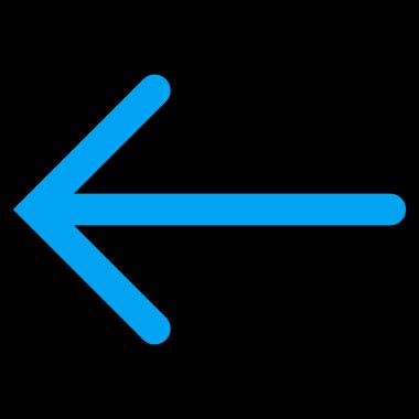 Ok sol düz vektör simgesi