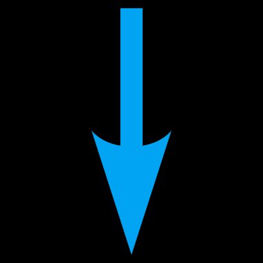 Düz vektör simgesi aşağı ok keskin