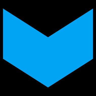 Düz vektör simgesi aşağı yön