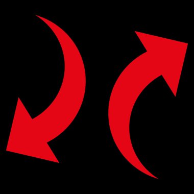 Vektör simge Exchange oklar düz