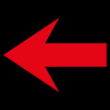 Ok sol düz vektör simgesi