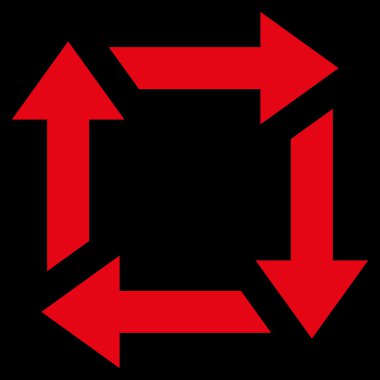 Geri dönüşüm düz vektör simgesi