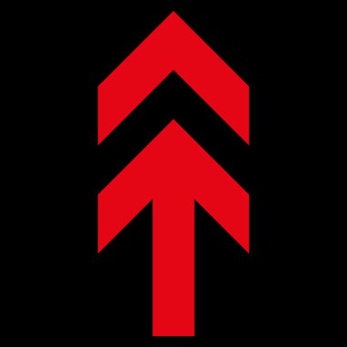 Düz vektör simge yukarı ok