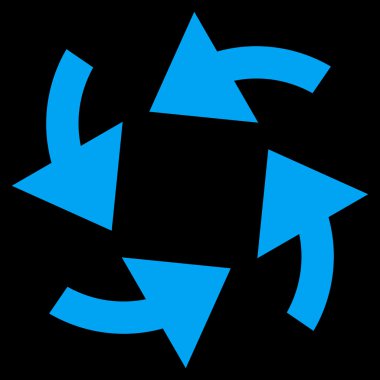 Siklon oklar düz vektör simgesi