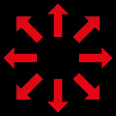 Oklar düz vektör simge patlayabilir