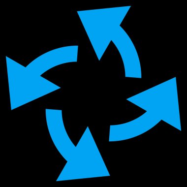 Santrifüj oklar düz vektör simgesi