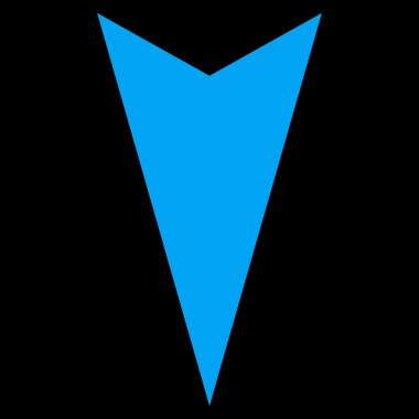 Düz vektör simgesi aşağı ok ucu