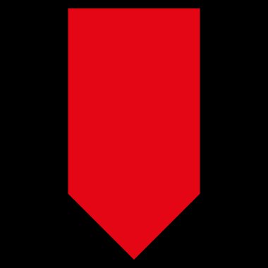 Düz vektör simgesi aşağı yön