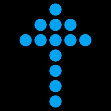 Düz vektör simge yukarı noktalı ok