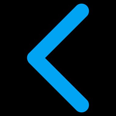 Yön sol düz vektör simgesi