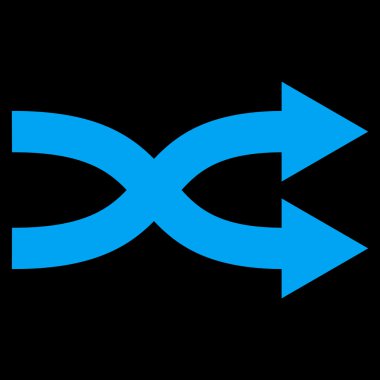 Shuffle oklar sağ düz vektör simgesi