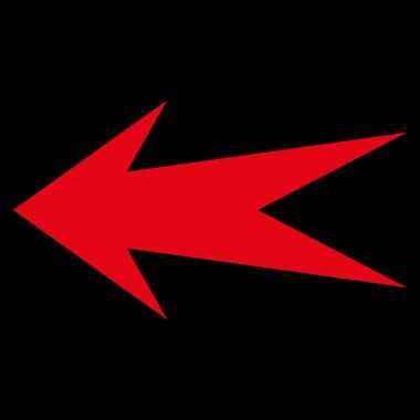 Ok sol düz vektör simgesi