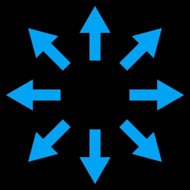Radyal oklar düz vektör simgesi
