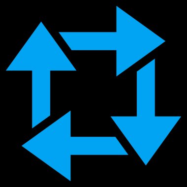 Geri dönüşüm düz vektör simgesi