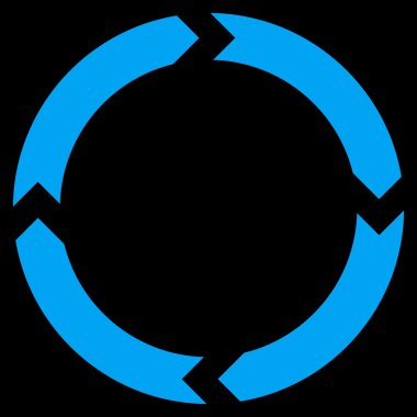 Döndürme düz vektör simgesi