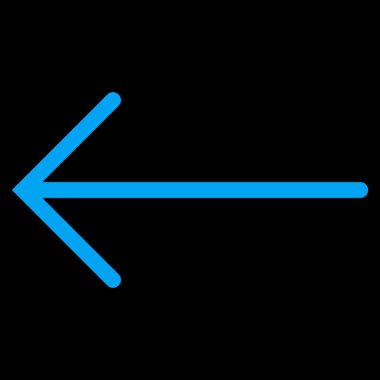 Ok sol düz vektör simgesi