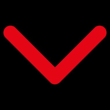 Düz vektör simgesi aşağı yön