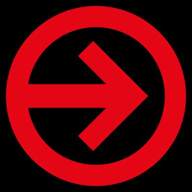 Yön sağ düz vektör simgesi