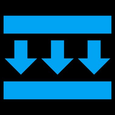 Basıncı aşağı düz vektör simgesi