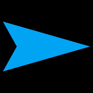 Ok ucu sağ düz vektör simgesi