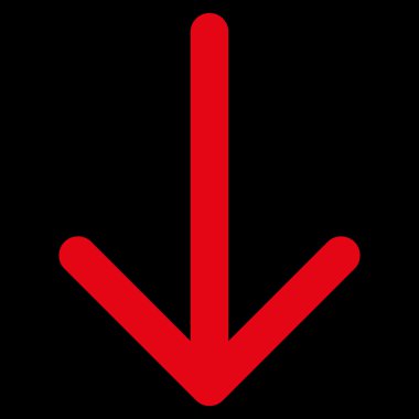 Düz vektör simgesi aşağı ok