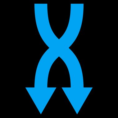 Düz vektör simgesi aşağı okları shuffle