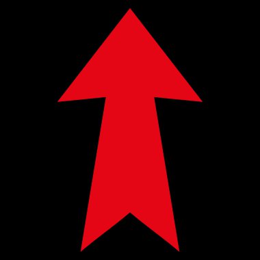 Düz vektör simge yukarı ok