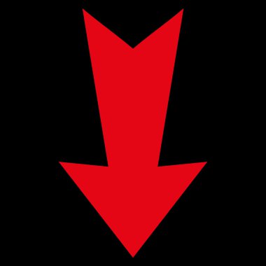 Düz vektör simgesi aşağı ok