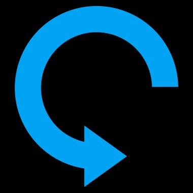 Sağa döndür düz vektör simgesi