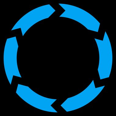 Dolaşım düz vektör simgesi