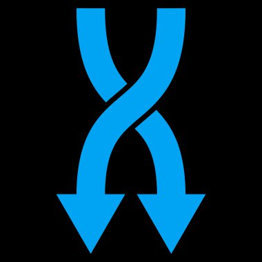 Düz vektör simgesi aşağı okları shuffle