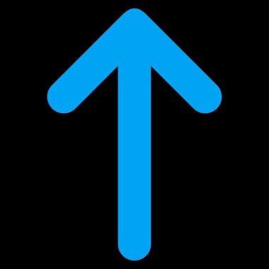 Düz vektör simge yukarı ok