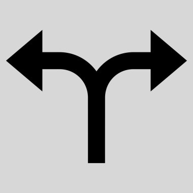 Bifurkasyon oklar sol düz vektör simgesi sağ