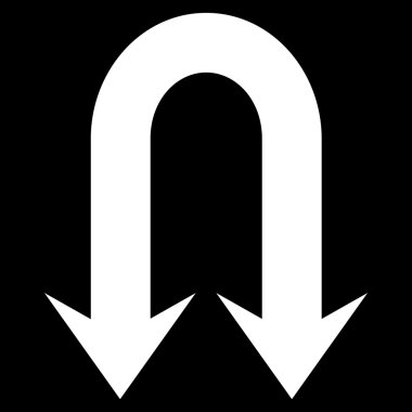 Geri dönmemiz ok düz vektör simgesi