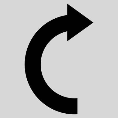 Sağa döndür düz vektör simgesi