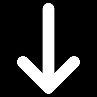 Düz vektör simgesi aşağı ok