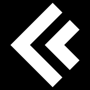 Shift Sol düz vektör simgesi