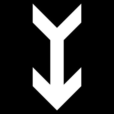 Düz vektör simgesi aşağı ok