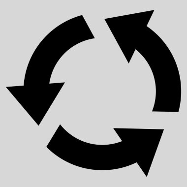 Geri dönüşüm düz vektör simgesi