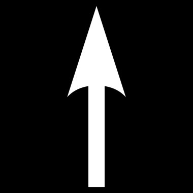 Düz vektör simge yukarı ok keskin