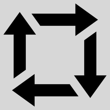 Geri dönüşüm düz vektör simgesi