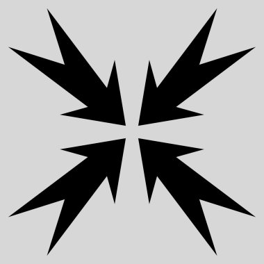 Sıkıştırma OK düz vektör simgesi